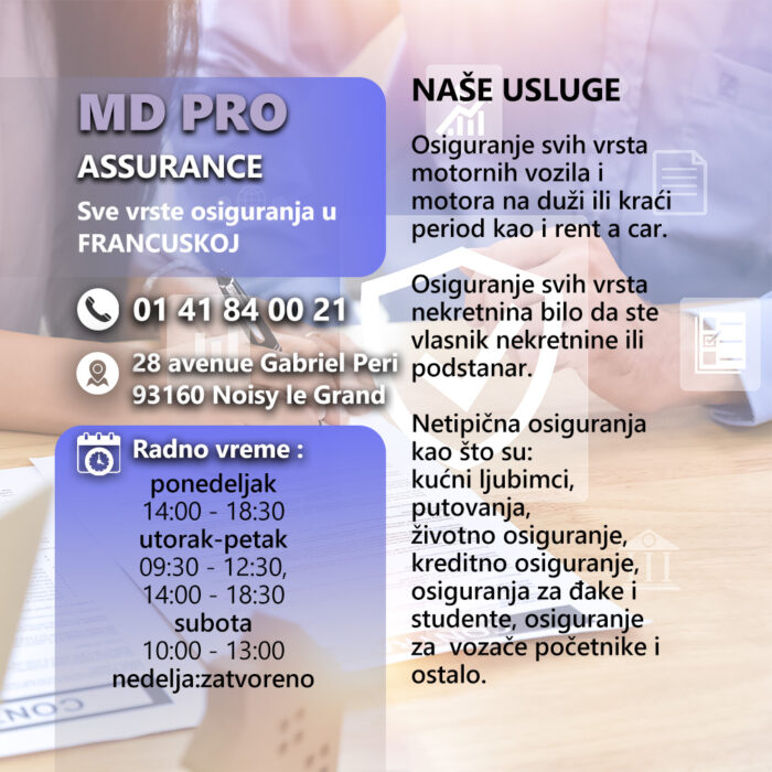 MD Pro Assurance – Sve vrste osiguranja Pariz Francuska