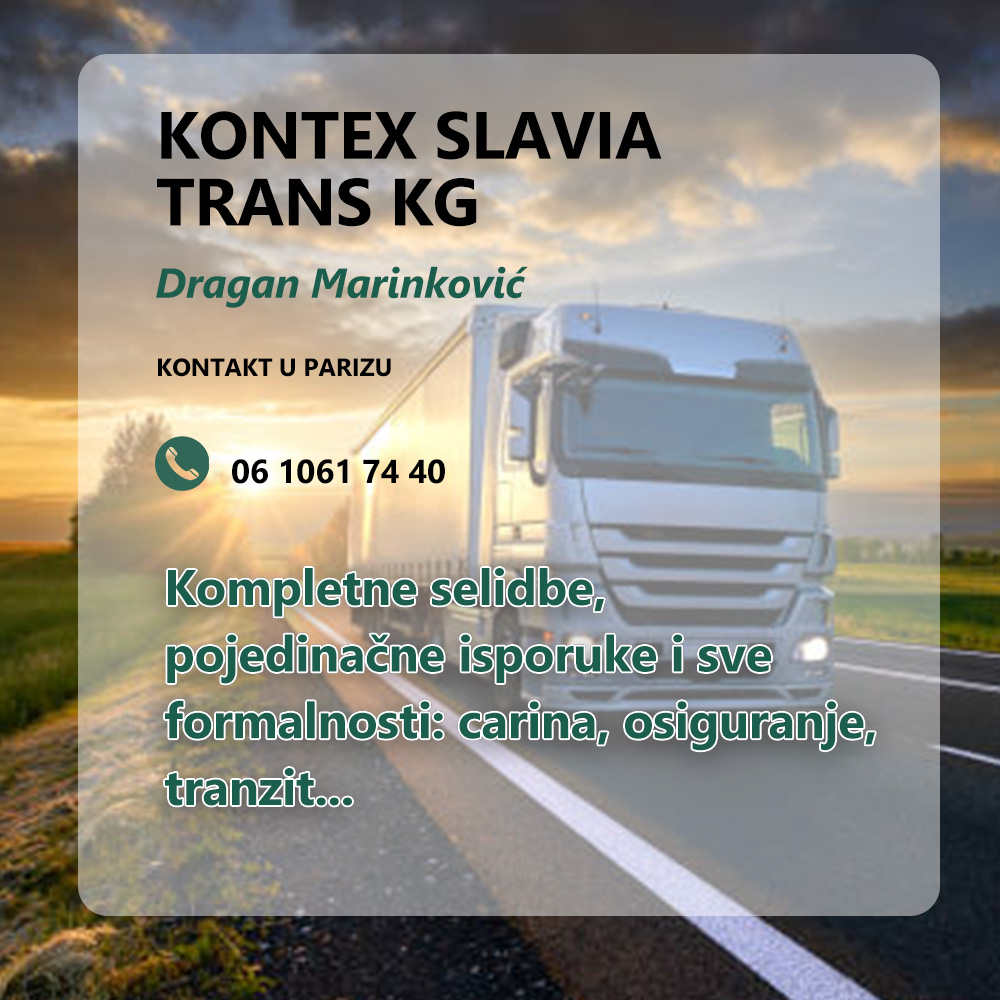Kontex Slavia Trans KG – Selidbe i transport Pariz Francuska