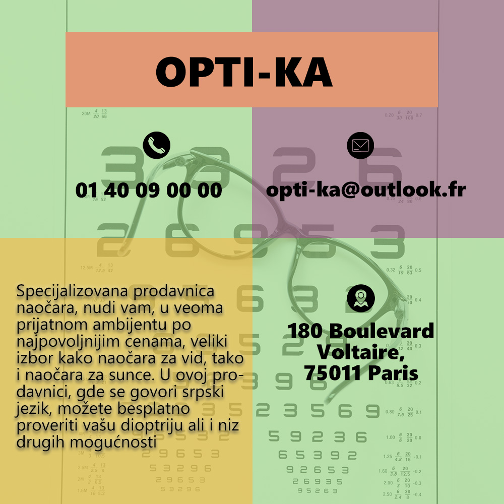 OPTI-KA – Prodavnica naočara Pariz, Francuska
