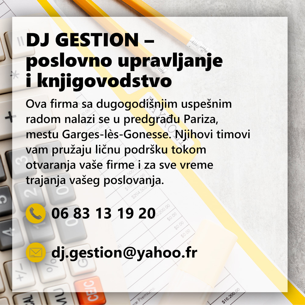 DJ GESTION – Poslovno upravljanje i knjigovodstvo Pariz Francuska