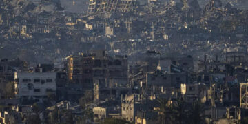 Uništene zgrade unutar pojasa Gaze foto Ariel Schalit AP