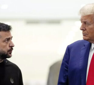 Arhivska fotografija Američki predsednik Donald Tramp sastao se sa ukrajinskim predsednikom Volodimirom Zelenskim u Njujorku foto Julia Demaree Nikhinson AP