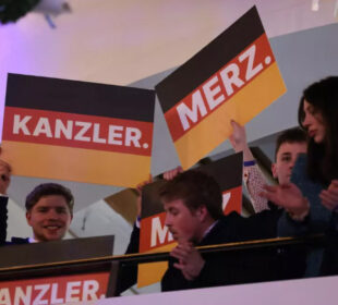 Podrška za budućeg kancelara Nemačke foto Alexandra Beier AFP