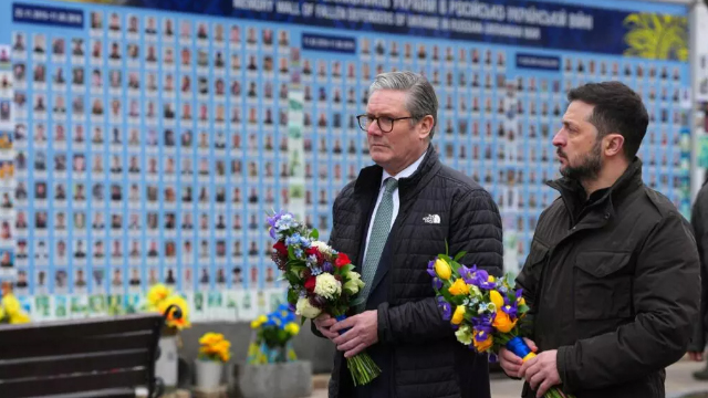 Premijer Velike Britanije Kir Starmer i ukrajinski predsednik Volodimir Zelenski u Kijevu foto Carl Court AFP